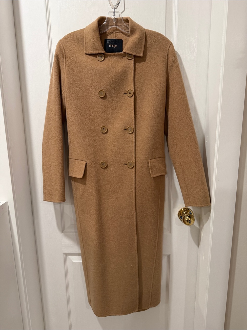 Maje Camel Wool Coat